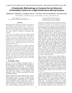 A Systematic Methodology to Compute the Architectural