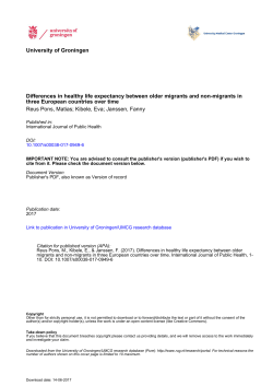 Differences in healthy life expectancy between older migrants