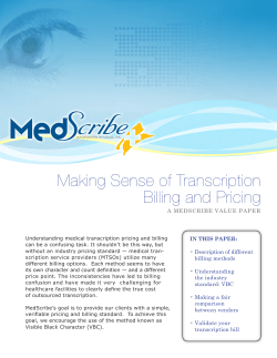 Making Sense of Transcription Billing and Pricing
