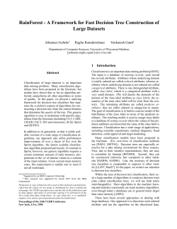 Rainforest - a framework for fast decision tree