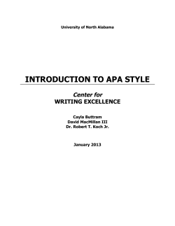 introduction to apa style