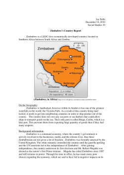 Country Report Zimbabwe