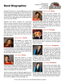 Band Biographies - Memphis Train Revue