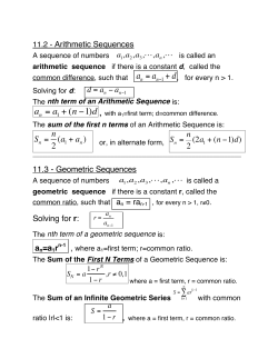 sequences - FSU Math