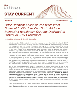 Elder Financial Abuse on the Rise: What Financial Institutions Can