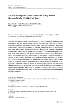 Multivariate Spatial Outlier Detection Using Robust Geographically