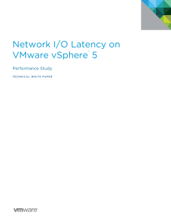 Network I/O Latency on VMware vSphere 5
