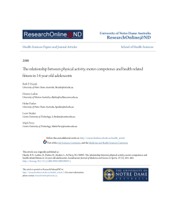 The relationship between physical activity, motor competence and