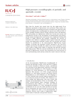 High-pressure crystallography of periodic and aperiodic crystals