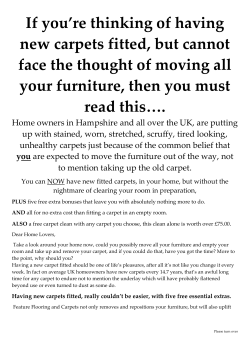 If you`re thinking of having new carpets fitted, but cannot