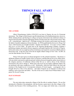 things fall apart - Robert C. Walton