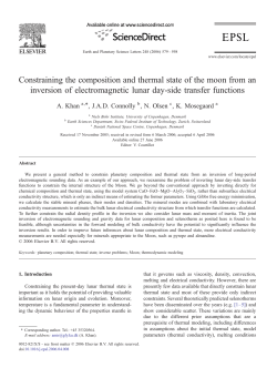Constraining the composition and thermal state of the moon from an