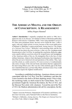 the american militia and the origin of conscription: a