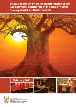 Discussion document on transformation of judicial system and role
