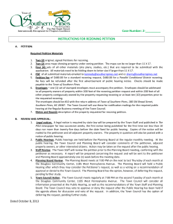 Case Number: Z-______ INSTRUCTIONS FOR REZONING PETITION