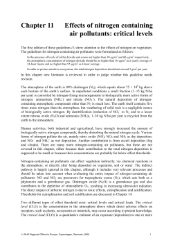 Chapter 11 Effects of nitrogen containing air