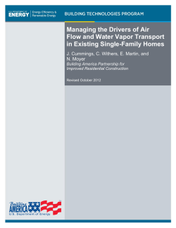 Managing the Drivers of Air Flow and Water Vapor Transport in