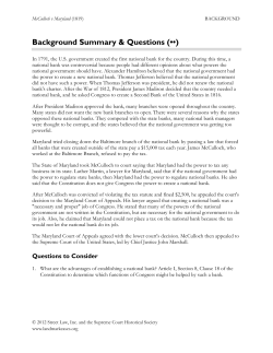 McCulloch v. Maryland