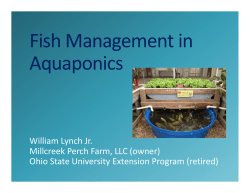 Fish Management in Aquaponics - Ohio Aquaculture Association