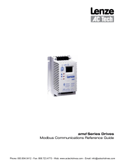 Lenze SMD Series Drives Modbus Communications