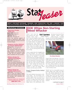 DOE Whips Non-Starting Weed Whacker - Stat-Ease