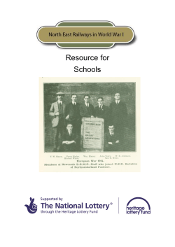 North East Railways in WW1 Resource for Schools