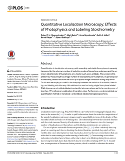 Quantitative Localization Microscopy: Effects of Photophysics and