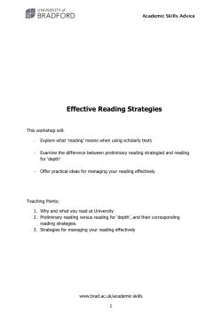 Effective Reading Strategies