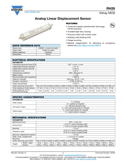 RH28 Analog Linear Displacement Sensor