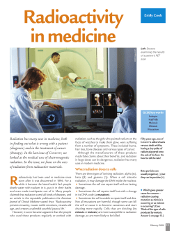 Catalyst article on Radioactivity in medicine