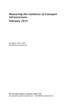 Measuring the resilience of transport infrastructure