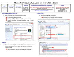Microsoft Windows 7, 8, 8.1, and 10 (32 or 64 bit