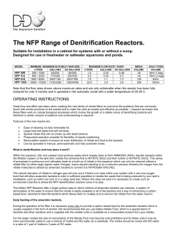 The NFP Range of Denitrification Reactors.