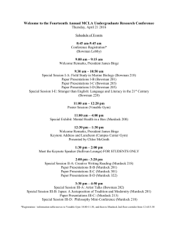 2016 URC Program, including schedule and abstracts