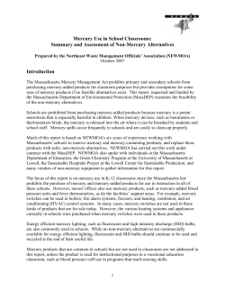 Mercury Use in School Classrooms: Summary and