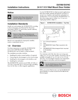 Installation Manual - Bosch Security Systems