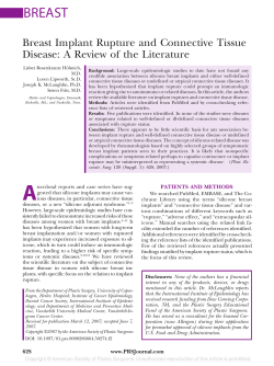 Breast implant rupture and connective tissue
