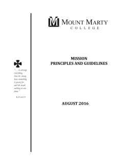 MISSION PRINCIPLES AND GUIDELINES