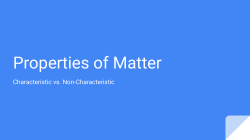 Properties of Matter
