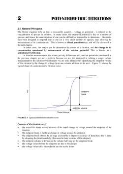2 POTENTIOMETRIC TITRATIONS