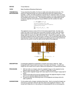 Torque Balance - Mercer Physics