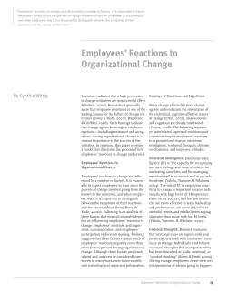 Employees` Reactions to Organizational Change