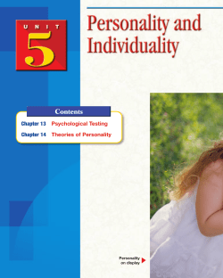 Chapter 13: Psychological Testing
