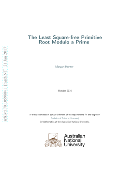 The Least Square-free Primitive Root Modulo a