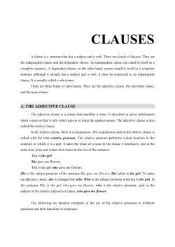 clauses