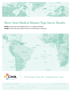 Short-Term Medical Mission Trips Survey Results