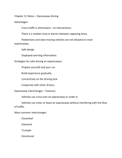 Chapter 11 Notes &ndash; Expressway driving Advantages
