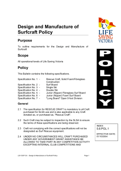 Design and Manufacture of Surf Craft