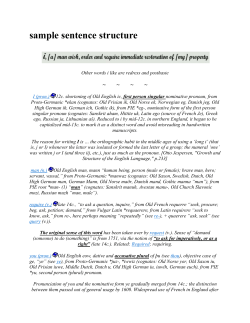 sample sentence structure
