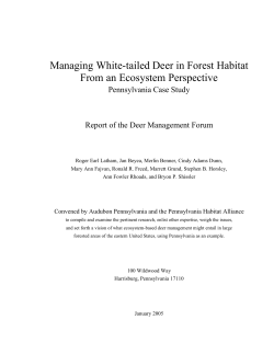 Managing White-tailed Deer in Forest Habitat From an Ecosystem